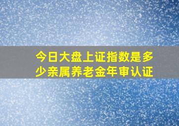 今日大盘上证指数是多少亲属养老金年审认证