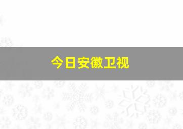 今日安徽卫视