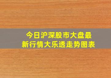 今日沪深股市大盘最新行情大乐透走势图表