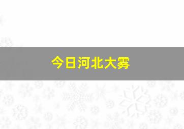 今日河北大雾