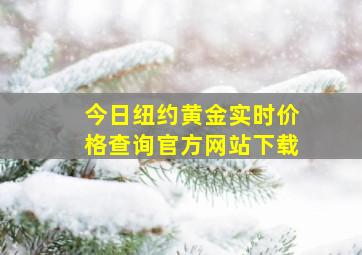 今日纽约黄金实时价格查询官方网站下载