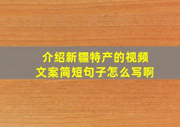 介绍新疆特产的视频文案简短句子怎么写啊