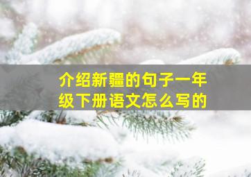 介绍新疆的句子一年级下册语文怎么写的