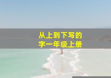 从上到下写的字一年级上册