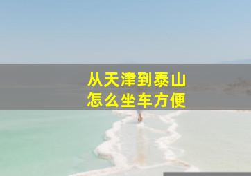 从天津到泰山怎么坐车方便