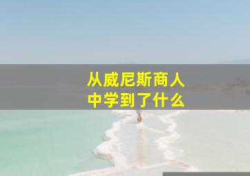 从威尼斯商人中学到了什么