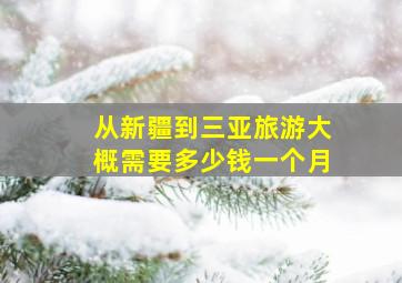 从新疆到三亚旅游大概需要多少钱一个月