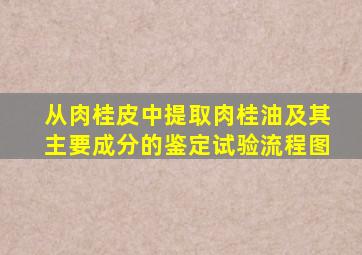 从肉桂皮中提取肉桂油及其主要成分的鉴定试验流程图