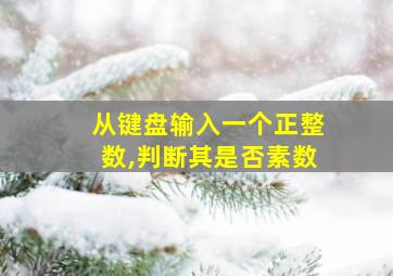 从键盘输入一个正整数,判断其是否素数