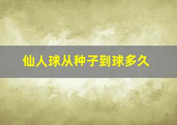 仙人球从种子到球多久