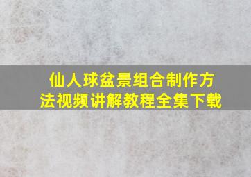 仙人球盆景组合制作方法视频讲解教程全集下载