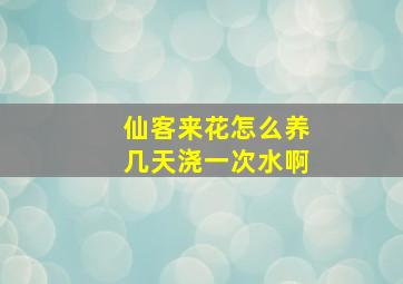 仙客来花怎么养几天浇一次水啊