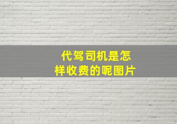 代驾司机是怎样收费的呢图片