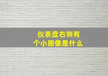 仪表盘右侧有个小图像是什么