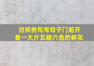 仿照例句写句子门前开着一大片五颜六色的鲜花