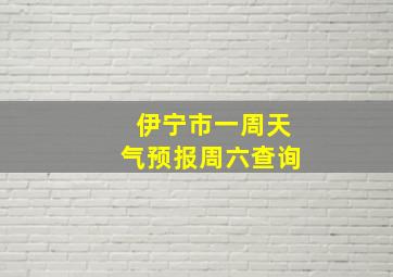 伊宁市一周天气预报周六查询