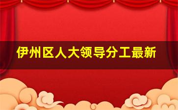 伊州区人大领导分工最新