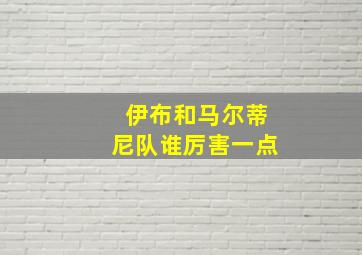 伊布和马尔蒂尼队谁厉害一点