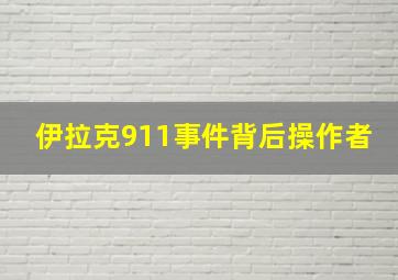 伊拉克911事件背后操作者