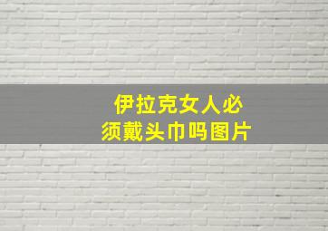 伊拉克女人必须戴头巾吗图片