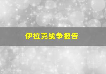 伊拉克战争报告