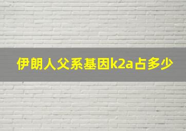 伊朗人父系基因k2a占多少