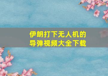 伊朗打下无人机的导弹视频大全下载