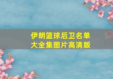 伊朗篮球后卫名单大全集图片高清版