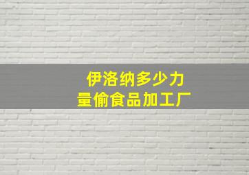 伊洛纳多少力量偷食品加工厂