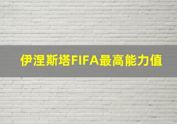 伊涅斯塔FIFA最高能力值