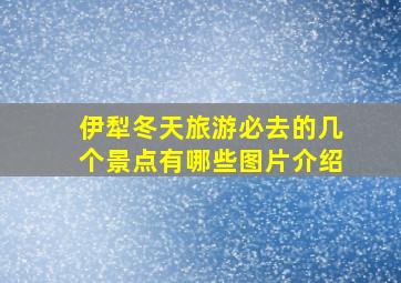 伊犁冬天旅游必去的几个景点有哪些图片介绍