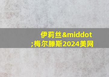 伊莉丝·梅尔滕斯2024美网