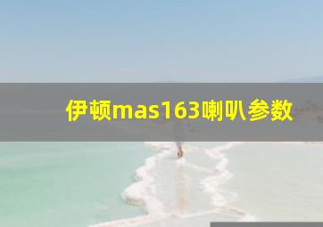 伊顿mas163喇叭参数