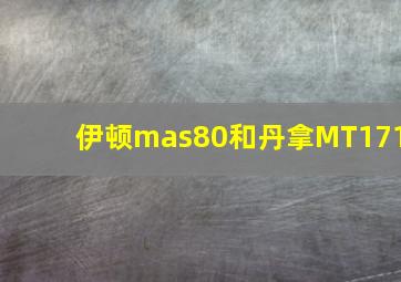 伊顿mas80和丹拿MT171