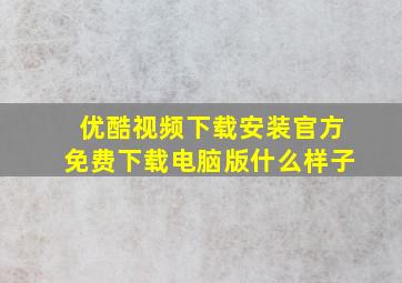 优酷视频下载安装官方免费下载电脑版什么样子