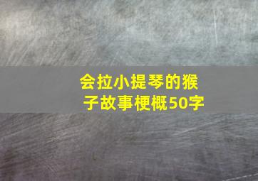 会拉小提琴的猴子故事梗概50字