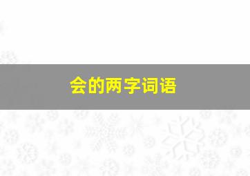 会的两字词语