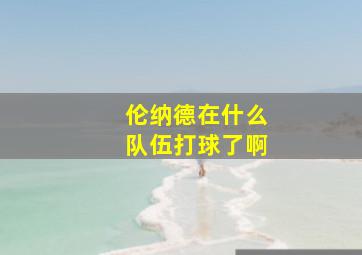 伦纳德在什么队伍打球了啊