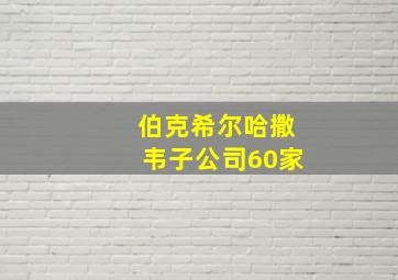 伯克希尔哈撒韦子公司60家