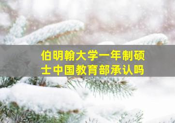 伯明翰大学一年制硕士中国教育部承认吗