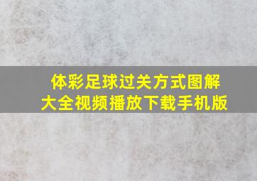 体彩足球过关方式图解大全视频播放下载手机版