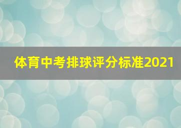 体育中考排球评分标准2021