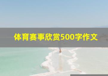 体育赛事欣赏500字作文