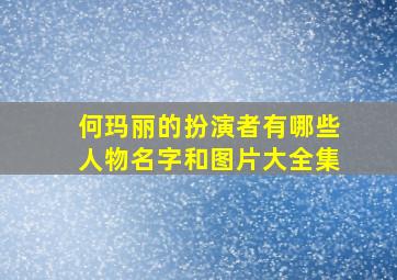 何玛丽的扮演者有哪些人物名字和图片大全集