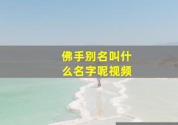 佛手别名叫什么名字呢视频