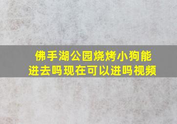 佛手湖公园烧烤小狗能进去吗现在可以进吗视频