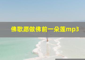 佛歌愿做佛前一朵莲mp3