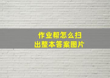 作业帮怎么扫出整本答案图片