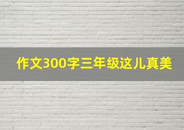 作文300字三年级这儿真美