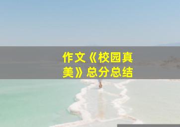 作文《校园真美》总分总结